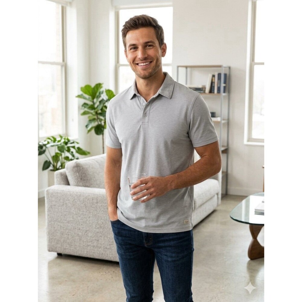 Vuori Men’s Gray Strato Tech Polo Size Medium